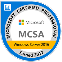 MCSA windows 2016